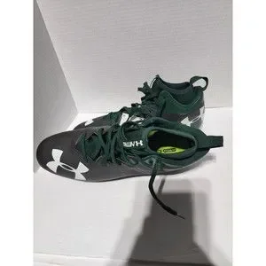 New Men\'s Under Armour Nitro Mid Green Black Football Cleats 1290962 055 Size 10 New Men main image 2